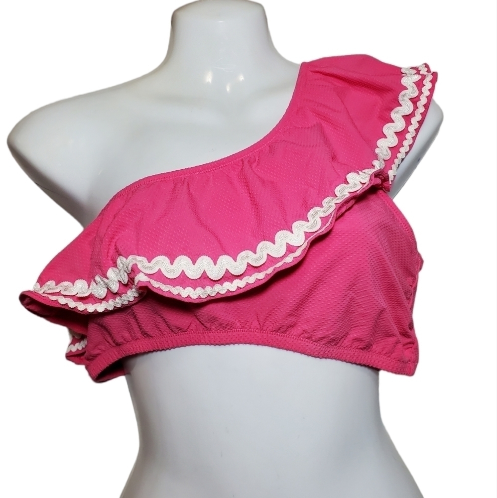 NEW J CREW one shoulder swim top M